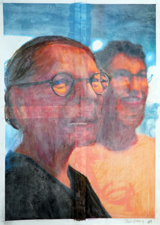portrait retouché avec acrylique