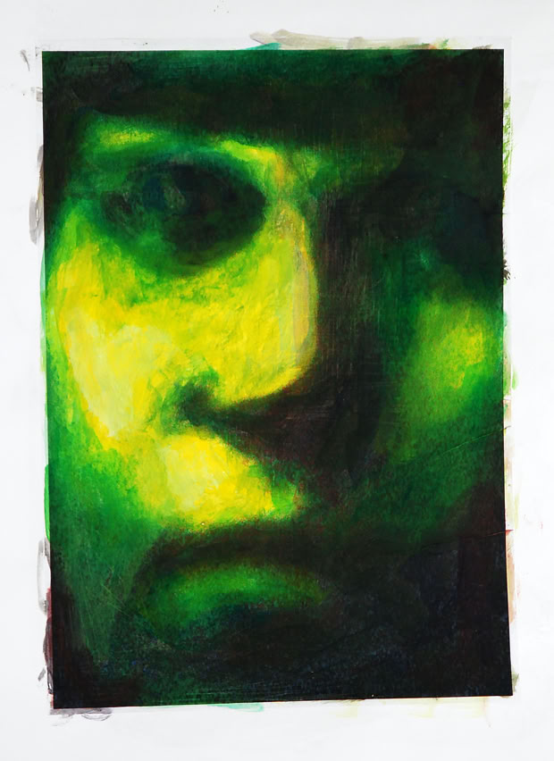 visage retouché sur copie couleur