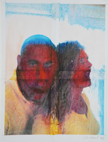 portrait retouché avec acrylique