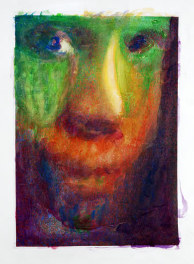 visage retouché sur copie couleur