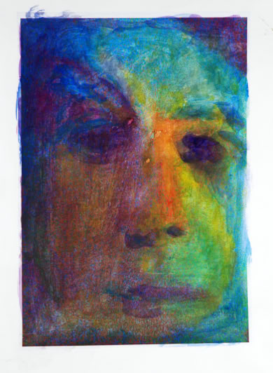 visage retouché sur copie couleur