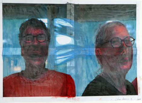 portrait retouché avec acrylique