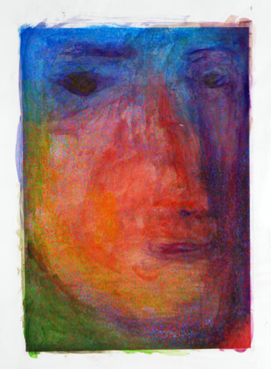 visage retouché sur copie couleur