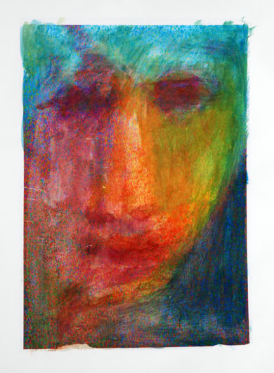 visage retouché sur copie couleur